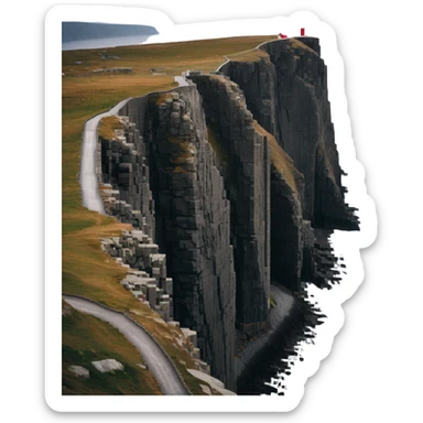 North Cape Nordkapp Norway with dramatic cliff over sea sticker