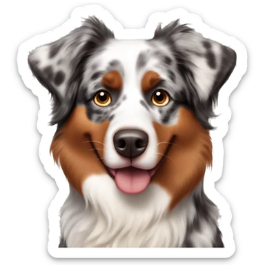 Red merle Australian shepherd sticker