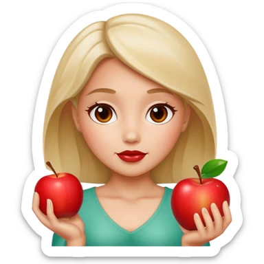 eve with an apple, jade sticker