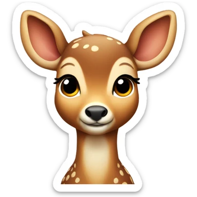 cute bambi-like deer sticker