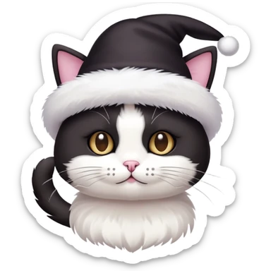 A cat with a kuromi hat sticker