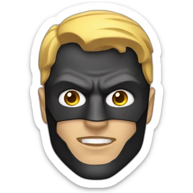 Batman Mask with total White eyes sticker