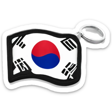 korean flag keyring sticker