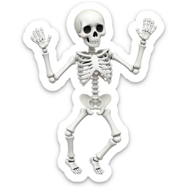 Dancing skeleton sticker