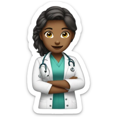 Girl doctor sticker