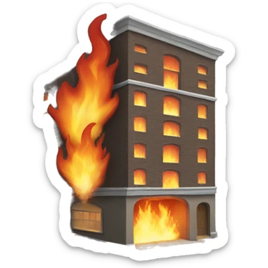 Fire building sticker
