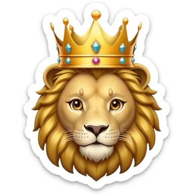 Lion with a crown  sticker