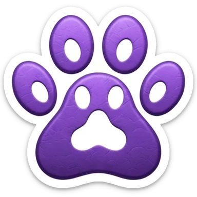 purple-cat-pawprint sticker