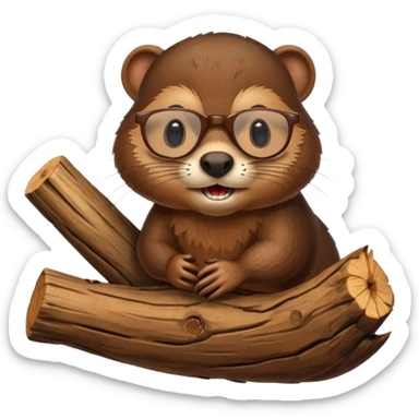 spectacled beaver sticker