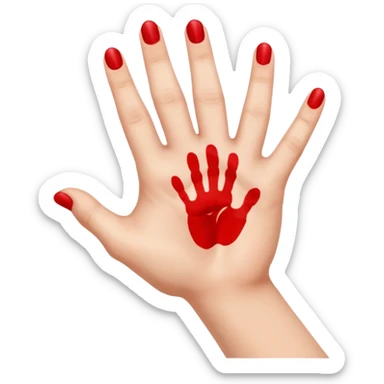 Ass slap with hand print sticker