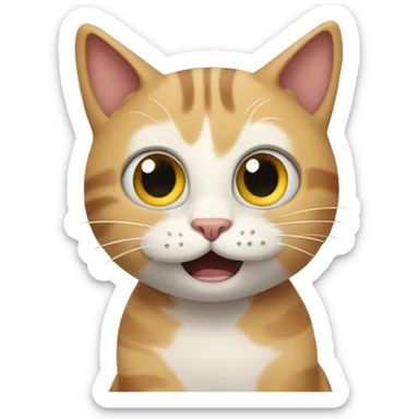 Cat getting scared sticker