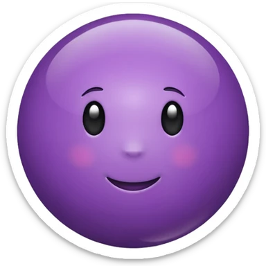 purple color ball sticker