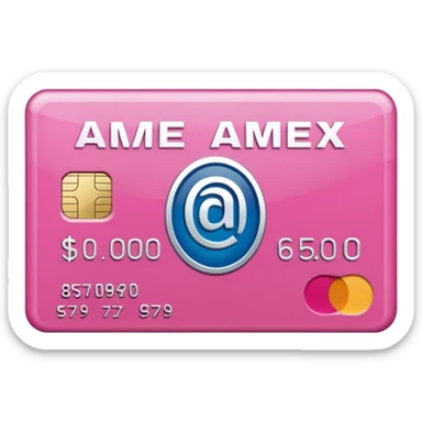 Pink amex sticker