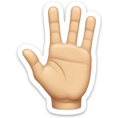 A Hand with 4 1/2 fingers and the thumb  sticker