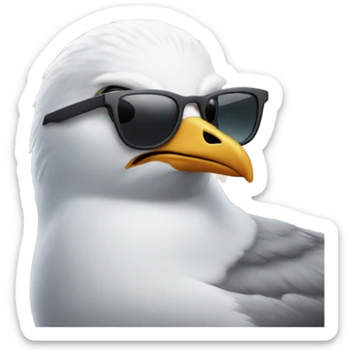 seagull wearing sunglasses sticker