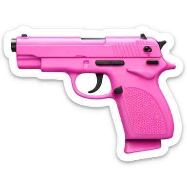 Pink gun sticker