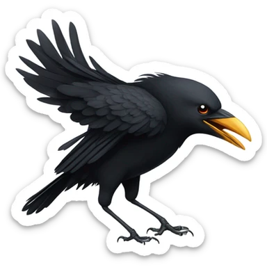 Crows running fast sticker