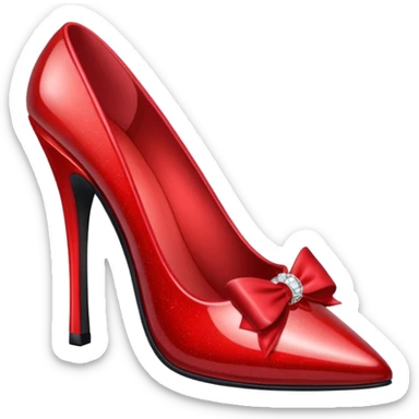 Sparkling Ruby slippers high heel  sticker