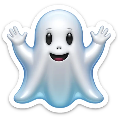   jeff koons style inflatable ghost sticker