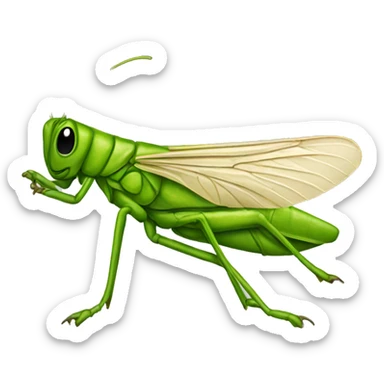Grasshopper as sign from heaven  sticker
