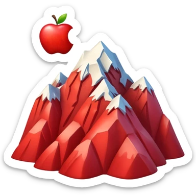 Make an apple styled emoji of Kanchenjunga mountain sticker