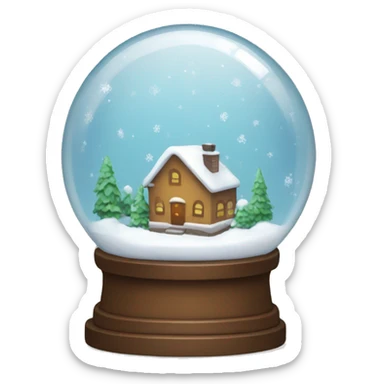 Snow globe sticker