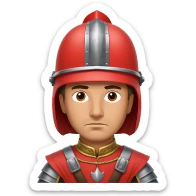 The head of a Spanish conquistador sticker