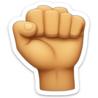 This emoji 😬 with two fists on each size of the emoji face  sticker