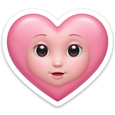 Baby pink heart  sticker