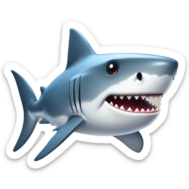 Shark with a top hat sticker