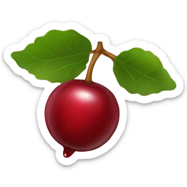 cranberries with leaves sticker