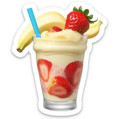 Strawberry banana smoothie ￼ sticker