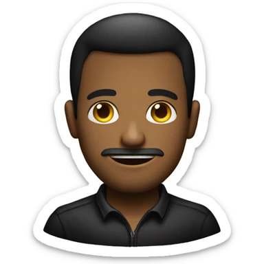 Hombre y fondo negro animado sticker