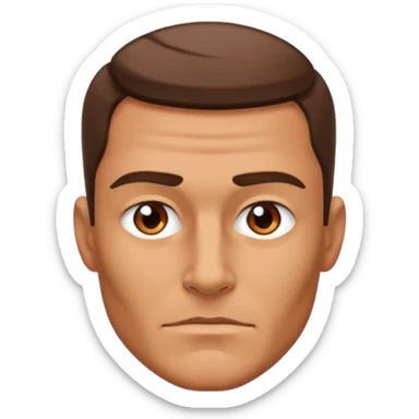 Make an emoji with a big jaw line and a alpha masculine look sticker