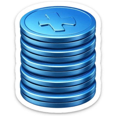 blue coins credit package sticker