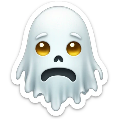 A cute ghost with a beard sticker