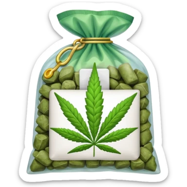 Weed pound baggie with the name Dolla Den on the label and a logo  sticker