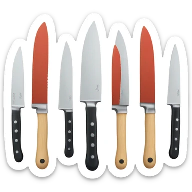 Kitchen Set of Knives  sticker