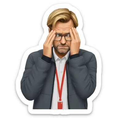 Jurgen Klopp facepalm emoji sticker