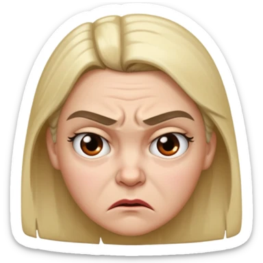 angry female aged 10 emoji sticker
