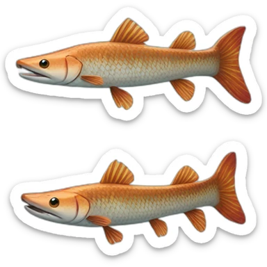 gar fish sticker