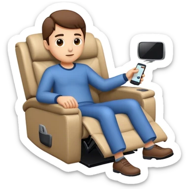 Sitting on my recliner watching TV sticker