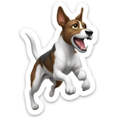 running racing dog sticker
