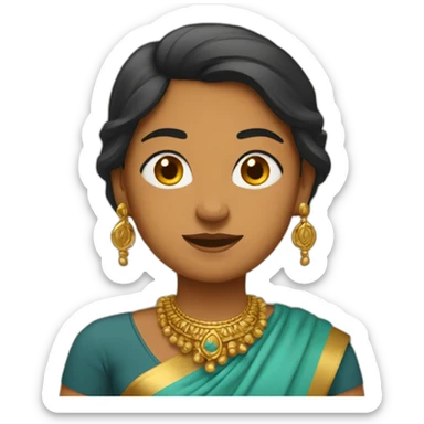 Femme indienne qui tombe sticker