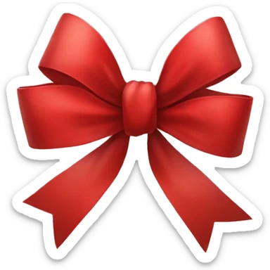cute red Christmas bow sticker