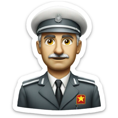 soviet engineer diplomat full scale photoealistic serious sticker