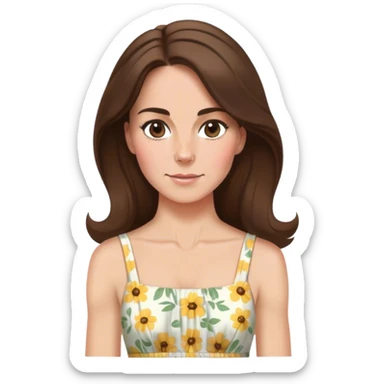 Make a photo of Kate Middleton in a sundress .  sticker