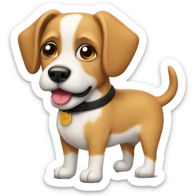 Perrito caliente con bigote  sticker