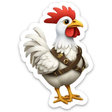 Chicken pied piper sticker