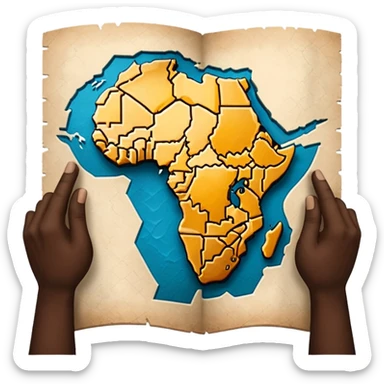 Africa in black hands sticker